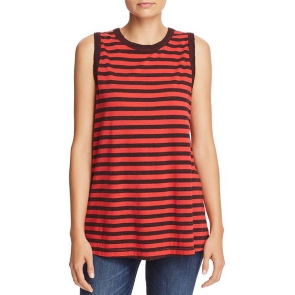 Current Elliott The Easy Muscle Stripe Tank - Picture 2 of 2